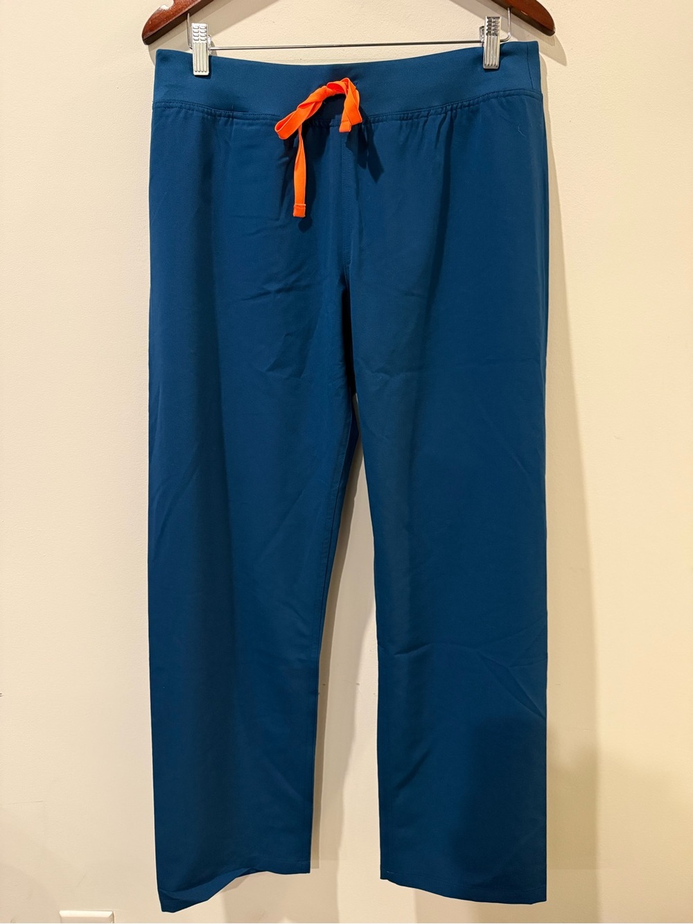 Figs Livingston High-Rise Straight-Leg Scrub Pant w:Orange Drawstring Size XL